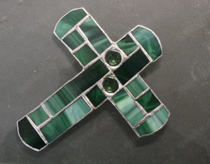 Kreuz Glaskreuz Jesus Ostern Kommunion Konfirmation Tiffany