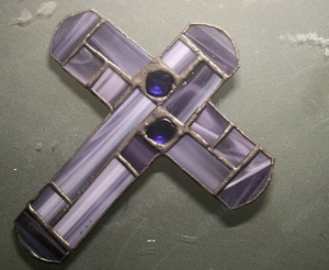 Kreuz Glaskreuz Jesus Ostern Kommunion Konfirmation Tiffany Bild 2
