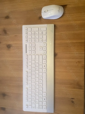 MediaRange MROS106 Tastatur-Maus-Set kabellos weiß