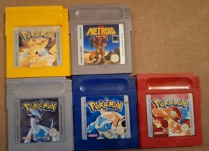 Pokemon, Gelb, Silber, Blau,Rot und Metroid 2 Gameboy