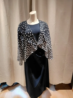 Hermann Lange Kleid blau Gr. 52 mit passender Blusenjacke