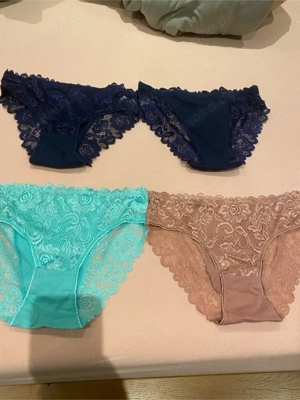 slip Tanga neu in M weiß und blau Frauen Damen