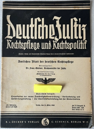 Deutsche Justiz - Rechtspflege und Rechtspolitik - März 1940 - 3 Hefte