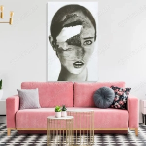 Mary G. Original Kunstwerk - "Mind's Shore" - Surrealistische Kohlezeichnung Bild 3