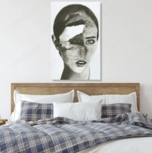 Mary G. Original Kunstwerk - "Mind's Shore" - Surrealistische Kohlezeichnung Bild 4