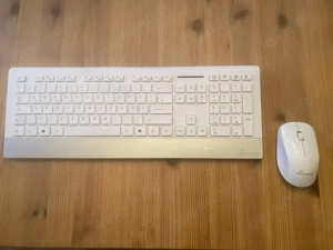 MediaRange MROS106 Tastatur-Maus-Set kabellos weiß