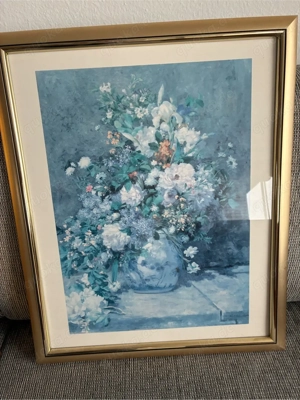 schőne Drucke-Aquarell hinter Glas