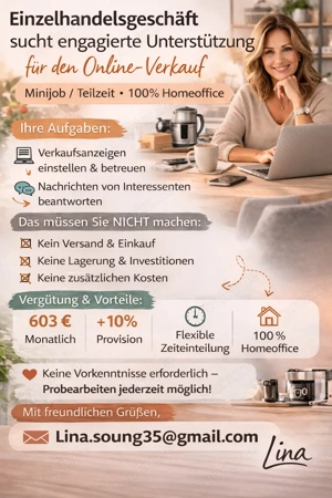 Flexible Homeoffice-Tätigkeit | Minijob   Nebenverdienst möglich
