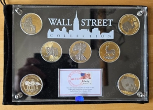 7 x 1 Unze Silber 2018 Wall Street Investment Set