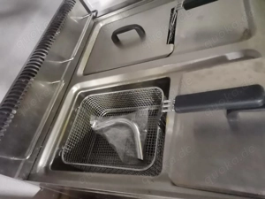 Profi Fritteuse Edelstahl   Gastro Doppel Fritteuse 2 Becken   Gastronomie Küche Bild 2