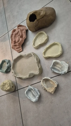 Terrarium Zubehör Set - Wasserschalen & Verstecke