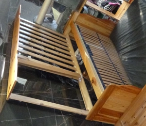 Funktionsbett Sofa Bett Schubkasten Lattenrost und 2. Bett im Schubkasten Kiefer massiv 90 x 200 cm Bild 5
