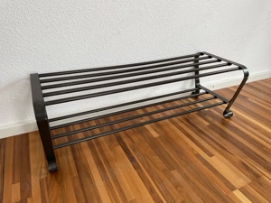 Schuhregal schwarz Metall