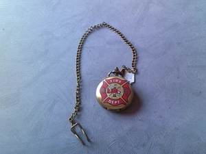 THU-61 Taschenuhr, Sprungdeckeluhr, Herrenuhr, Feuerwehr, Fire Dept. Pocket Watch neu new