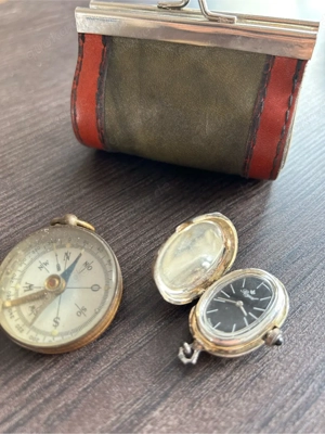 Kompass , royal swiss madTaschenuhr , Etui ca 1950 Jahre Nachlass