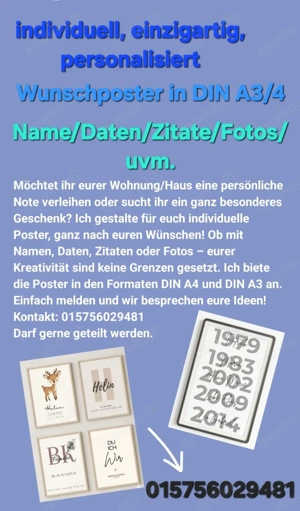 Personalisierte Poster 
