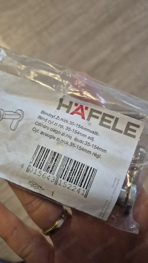 Häfele Universal Blindzylinder verstellbar 35-154 mm PZ Nickelmatt 916.99.045