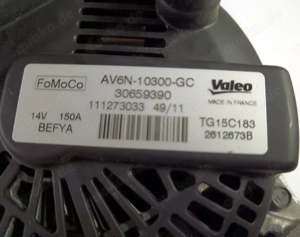  VELO Lichtmaschine Generator 150A AV6N-10300-GC FORD FIESTA VI 1.6 TDC  Bild 5