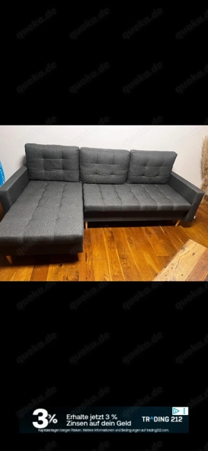graue L-Couch