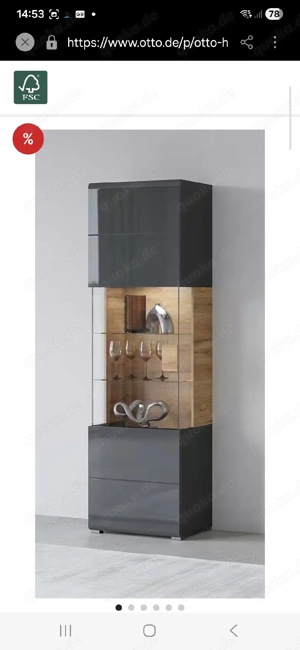 Vitrine grau  Bild 2