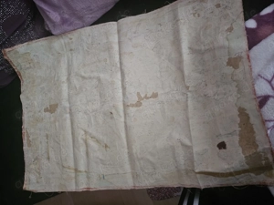 Echtes Budha bild aus tibet kloster aus Stoff original mit echtem stempel rückseite