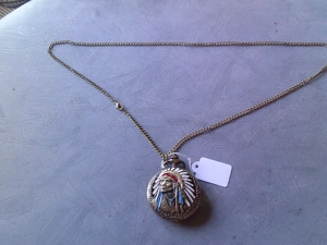 THU-606 Taschenuhr, Sprungdeckeluhr, Herrenuhr, Indianer, Pocket Watch, neu, new