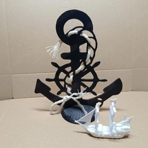 Anker mit Schiff Dekoration 