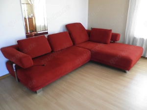 Modernes Polster Ecksofa, Hukla, motorische Vorziehbank,  297 x 214 cm 