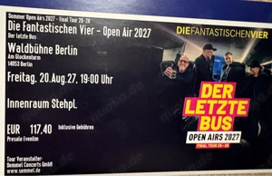 1-4x Stehplätze für Die fantastischen Vier in Berlin am 20.08.2027