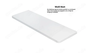 MDF Fensterbank laminiert 2 cm Dick, Weiß Matt 20 cm x 60 cm