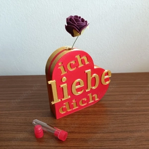 Ich liebe dich Herz für Blume 