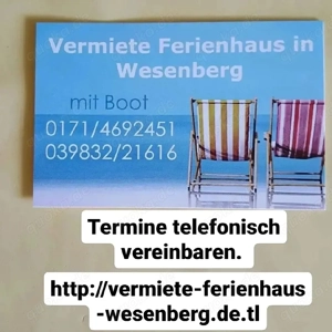 Vermiete Ferienhaus in Wesenberg mit Boot 