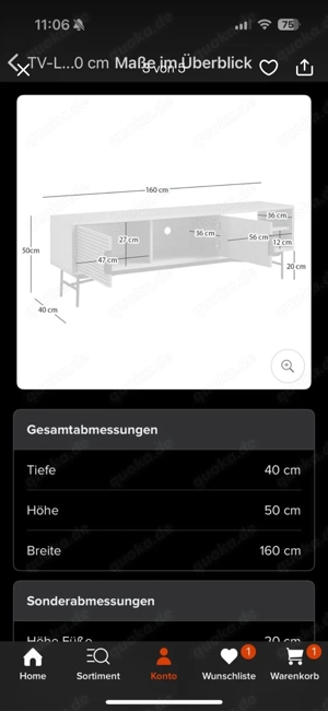 Wohnwand TV Board Bild 2