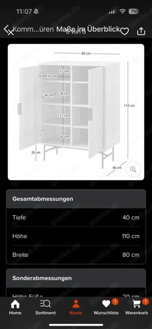 Wohnwand TV Board Bild 5