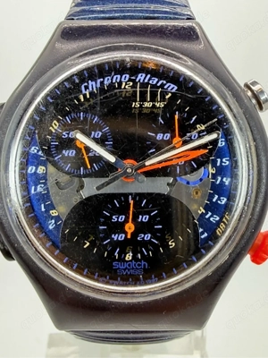 Vintage Swatch Chrono Alarm - Swiss Made - Chronograph mit Alarmfunktion Bild 3