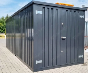 6m schwarzgrau Lager Baucontainer Lagercontainer Lager absperrbar Staplerfähig 