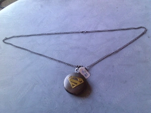 THU-608 Taschenuhr, Sprungdeckeluhr, Herrenuhr, Superman, Pocket Watch, Bronze-Gold fbg.   NEU