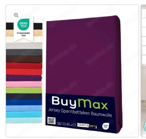 Buymax Baumwolle Bettlaken lila 18 