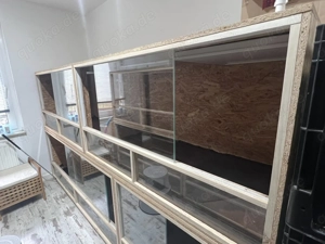 4 OSB Terrarien mit Heat Panel + 2 LED Beleuchtung-Top! 300x80x80