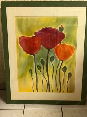 Mohn Bild mit Rahmen
