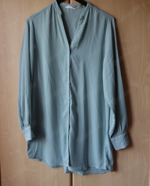 Damen - Bluse - Longbluse, Langarm, Gr. M bzw. ca. Gr. 38, mint, Terranova