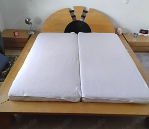 Designer Bett Massivholz Metallfrei Doppelbett