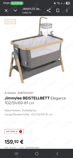 Beistellbett von Jimmylee 