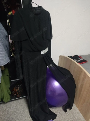 schwarz lange Abend Kleid 