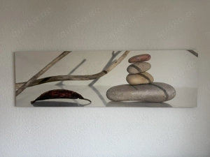 Panorama Wandbild "Zen-Steine & Natur"   Leinwand   100x30 cm