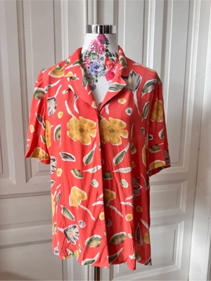 Vintage Bluse im Hawaii Hemd Style, 44