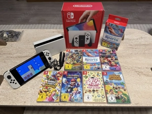 nintendo switch Oled Modell spiele mit 7 videospiele 