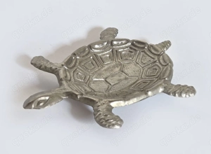 Schildkröte Ablage Dekoschale klein 10x8cm Gußblei 70er vintage