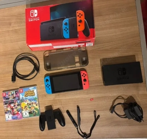 Nintendo switch V1 spielkonsole mit 2 videospiel 