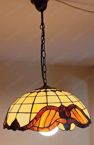 Vintage Deckenlampe im Tiffany-Style mit einer E27-Fassung 42 cm Bild 4